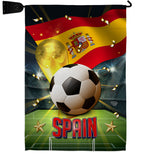 World Cup Spain - Sports Interests Vertical Impressions Decorative Flags HG190141 Made In USA