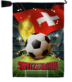 World Cup Switzerland - Sports Interests Vertical Impressions Decorative Flags HG190142 Made In USA