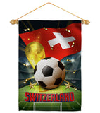 World Cup Switzerland - Sports Interests Vertical Impressions Decorative Flags HG190142 Made In USA