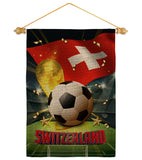 World Cup Switzerland - Sports Interests Vertical Impressions Decorative Flags HG190142 Made In USA