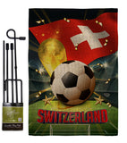 World Cup Switzerland - Sports Interests Vertical Impressions Decorative Flags HG190142 Made In USA