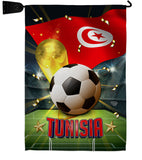 World Cup Tunisia - Sports Interests Vertical Impressions Decorative Flags HG190143 Made In USA