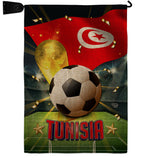 World Cup Tunisia - Sports Interests Vertical Impressions Decorative Flags HG190143 Made In USA