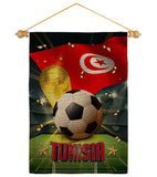 World Cup Tunisia - Sports Interests Vertical Impressions Decorative Flags HG190143 Made In USA