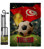 World Cup Tunisia - Sports Interests Vertical Impressions Decorative Flags HG190143 Made In USA