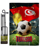 World Cup Tunisia - Sports Interests Vertical Impressions Decorative Flags HG190143 Made In USA