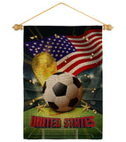 World Cup United States - Sports Interests Vertical Impressions Decorative Flags HG190146 Made In USA