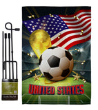 World Cup United States - Sports Interests Vertical Impressions Decorative Flags HG190146 Made In USA