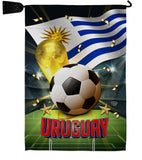 World Cup Uruguay - Sports Interests Vertical Impressions Decorative Flags HG190147 Made In USA