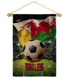 World Cup Wales - Sports Interests Vertical Impressions Decorative Flags HG190148 Made In USA