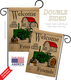 Welcome Friends Y'all - Southern Country & Primitive Vertical Impressions Decorative Flags HG137190 Made In USA