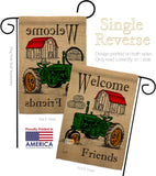 Welcome Friends Y'all - Southern Country & Primitive Vertical Impressions Decorative Flags HG137190 Made In USA