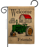 Welcome Friends Y'all - Southern Country & Primitive Vertical Impressions Decorative Flags HG137190 Made In USA