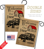 Welcome Farm - Southern Country & Primitive Vertical Impressions Decorative Flags HG137191 Made In USA