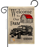 Welcome Farm - Southern Country & Primitive Vertical Impressions Decorative Flags HG137191 Made In USA