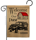 Welcome Farm - Southern Country & Primitive Vertical Impressions Decorative Flags HG137191 Made In USA