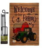 Welcome to our Farm - Southern Country & Primitive Vertical Impressions Decorative Flags HG137013 Made In USA