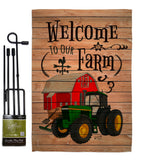 Welcome to our Farm - Southern Country & Primitive Vertical Impressions Decorative Flags HG137013 Made In USA