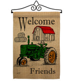 Welcome Friends Y'all - Southern Country & Primitive Vertical Impressions Decorative Flags HG137190 Made In USA