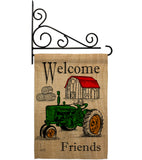 Welcome Friends Y'all - Southern Country & Primitive Vertical Impressions Decorative Flags HG137190 Made In USA