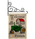 Welcome Friends Y'all - Southern Country & Primitive Vertical Impressions Decorative Flags HG137190 Made In USA