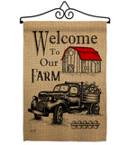 Welcome Farm - Southern Country & Primitive Vertical Impressions Decorative Flags HG137191 Made In USA