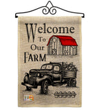 Welcome Farm - Southern Country & Primitive Vertical Impressions Decorative Flags HG137191 Made In USA