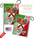 Maracas Cinco de Mayo - Southwest Country & Primitive Vertical Impressions Decorative Flags HG115126 Made In USA