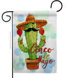 Mr Cactus Cinco de Mayo - Southwest Country & Primitive Vertical Impressions Decorative Flags HG115130 Made In USA