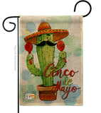 Mr Cactus Cinco de Mayo - Southwest Country & Primitive Vertical Impressions Decorative Flags HG115130 Made In USA