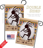 Welcome Kokopelli Dance - Southwest Country & Primitive Vertical Impressions Decorative Flags HG115144 Made In USA