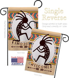 Welcome Kokopelli Dance - Southwest Country & Primitive Vertical Impressions Decorative Flags HG115144 Made In USA