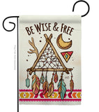 Be Wise & Free - Southwest Country & Primitive Vertical Impressions Decorative Flags HG137008 Made In USA