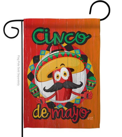 Amigo Chili Cinco de Mayo - Southwest Country & Primitive Vertical Impressions Decorative Flags HG137041 Made In USA