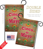 Suzani Cinoco de Mayo - Southwest Country & Primitive Vertical Impressions Decorative Flags HG137042 Made In USA