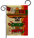 Calavera Cinco de Mayo - Southwest Country & Primitive Vertical Impressions Decorative Flags HG137045 Made In USA