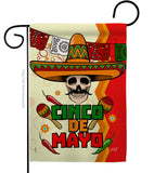 Calavera Cinco de Mayo - Southwest Country & Primitive Vertical Impressions Decorative Flags HG137045 Made In USA