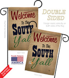 Welcome To The South Y'all - Southwest Country & Primitive Vertical Impressions Decorative Flags HG191080 Made In USA