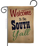 Welcome To The South Y'all - Southwest Country & Primitive Vertical Impressions Decorative Flags HG191080 Made In USA