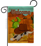 Welcome Longhorn Skull - Southwest Country & Primitive Vertical Impressions Decorative Flags HG192076 Made In USA