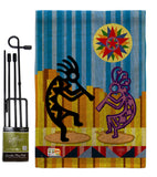 Kokopelli Dream - Southwest Country & Primitive Vertical Impressions Decorative Flags HG115079 Made In USA