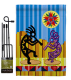 Kokopelli Dream - Southwest Country & Primitive Vertical Impressions Decorative Flags HG115079 Made In USA