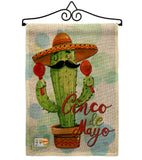 Mr Cactus Cinco de Mayo - Southwest Country & Primitive Vertical Impressions Decorative Flags HG115130 Made In USA