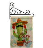 Mr Cactus Cinco de Mayo - Southwest Country & Primitive Vertical Impressions Decorative Flags HG115130 Made In USA