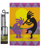 Kokopelli - Southwest Country & Primitive Vertical Impressions Decorative Flags HG115142 Made In USA