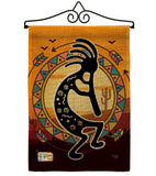 Kokopelli Playing Flute - Southwest Country & Primitive Vertical Impressions Decorative Flags HG115145 Made In USA