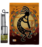 Kokopelli Playing Flute - Southwest Country & Primitive Vertical Impressions Decorative Flags HG115145 Made In USA