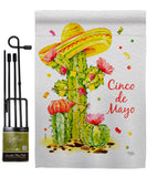 Cactus Cinco de Mayo - Southwest Country & Primitive Vertical Impressions Decorative Flags HG115178 Made In USA