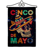 Skull Cinco De Mayo - Southwest Country & Primitive Vertical Impressions Decorative Flags HG115180 Made In USA