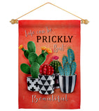 Prickly But Beautiful - Southwest Country & Primitive Vertical Impressions Decorative Flags HG115227 Made In USA